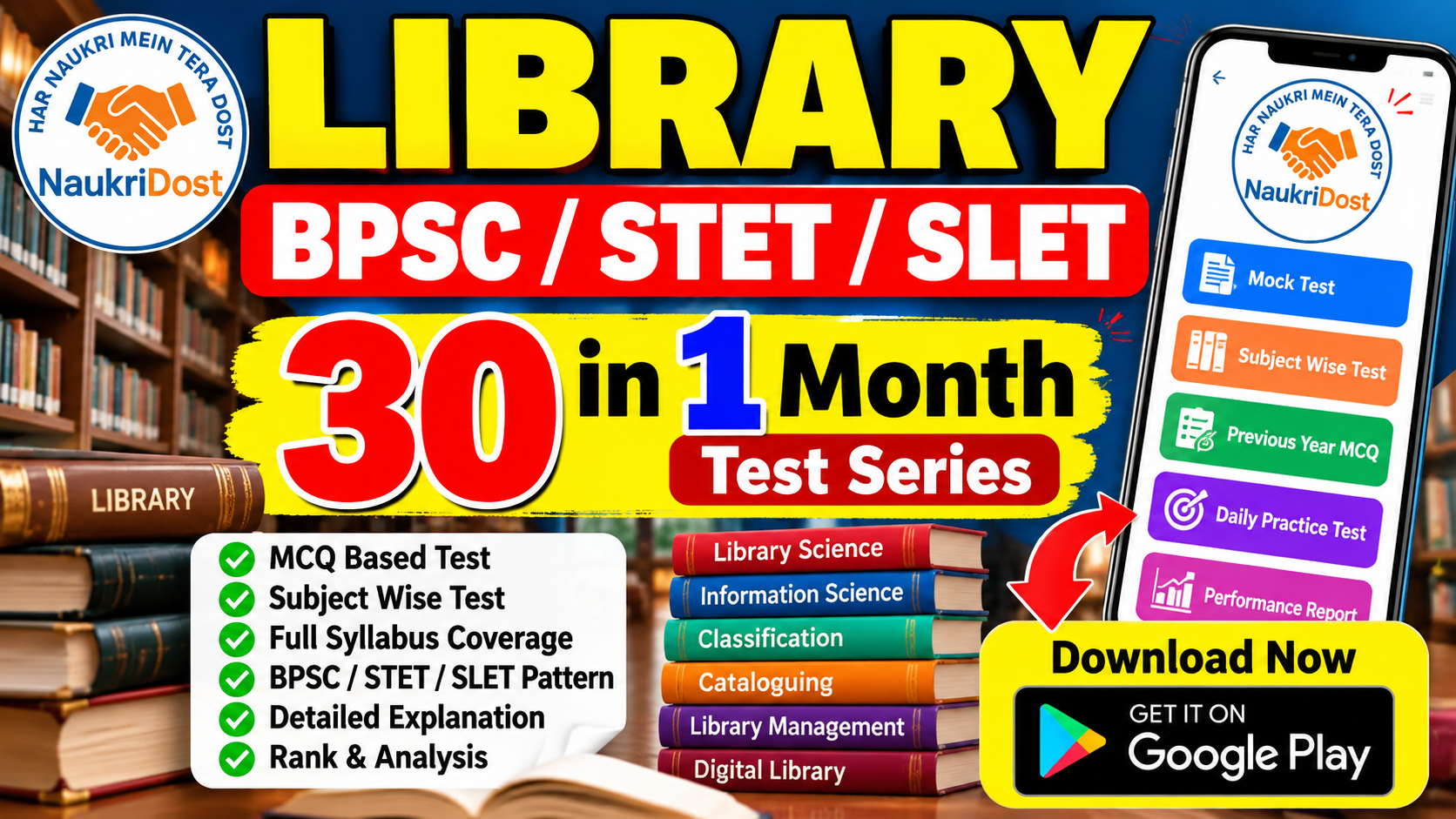 Library Science – Daily Full Length Test